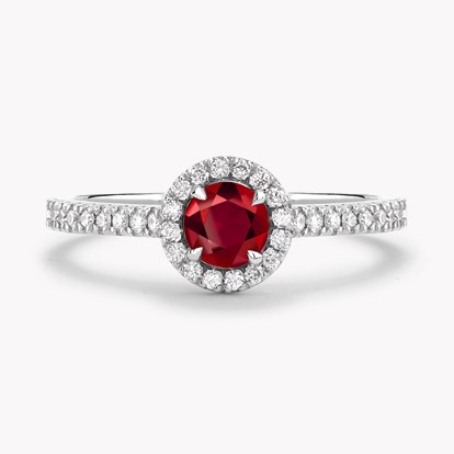 Celestial 0.37ct Ruby and Diamond Cluster Ring