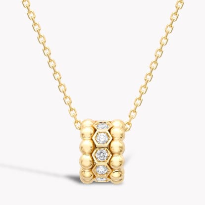 Bohemia Diamond Set Hexagonal Pendant 0.44ct in 18ct Yellow Gold