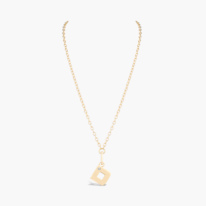 Letter D Diamond Pendant Charm