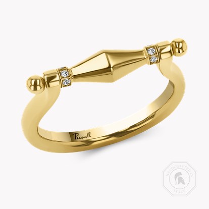 Cleopatra 0.05ct Diamond Swivel Ring in 18ct Yellow Gold