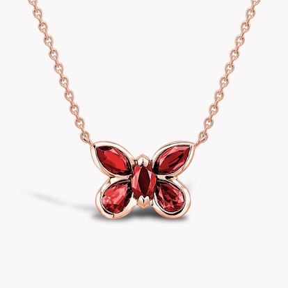 Butterfly Ruby Pendant 1.67ct in Rose Gold