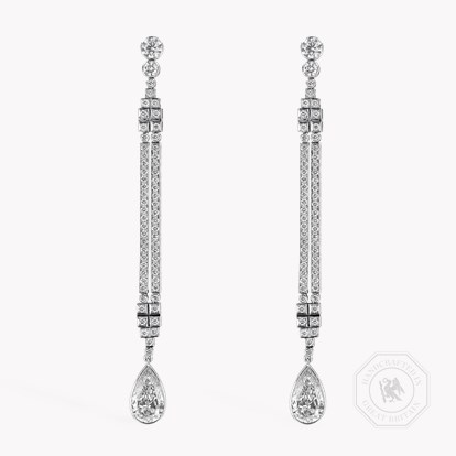 Masterpiece 4.03ct Articulated Diamond Drop Earrings in Platinum