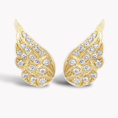 Tiara Small Diamond Earrings 0.20ct in 18ct Yellow Gold