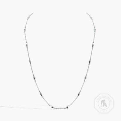 Mini-Cleopatra Gold Faceted Barrel Link Chain 45cm Necklace