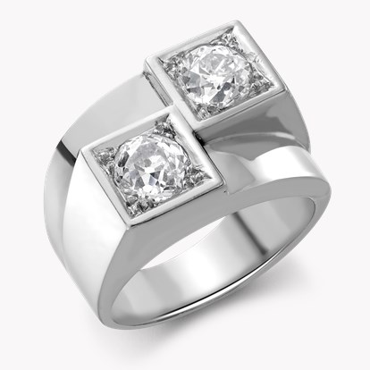 Art Deco Boivin Chevalier Style Ring Platinum & Diamond