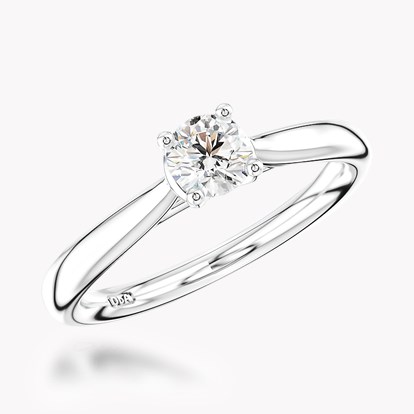 0.30ct Diamond Solitaire Ring Platinum Gaia Setting