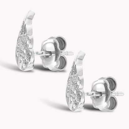Tiara Small Diamond Earrings 0.20ct in 18ct White Gold