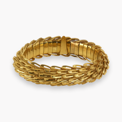 Victorian Feather Design Gold Bracelet