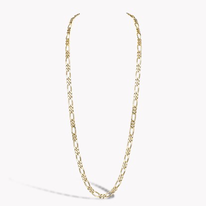 Figaro Style Necklace in Yellow Gold