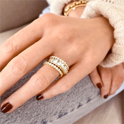 RockChic 2.71ct Peaked Inverted Princess Cut Diamond Seven Stone Ring