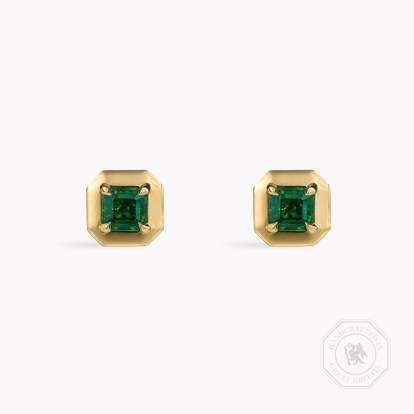 Skimming Stone 0.87ct Emerald Stud Earrings