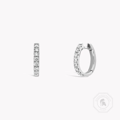 Brilliant Cut Diamond Hoop Earrings