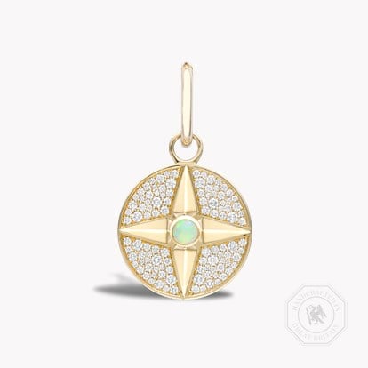 Opal Pendant Charm in 18ct Yellow Gold
