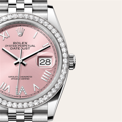 Datejust 36, Oyster, 36 mm, Oystersteel, white gold and diamonds watch