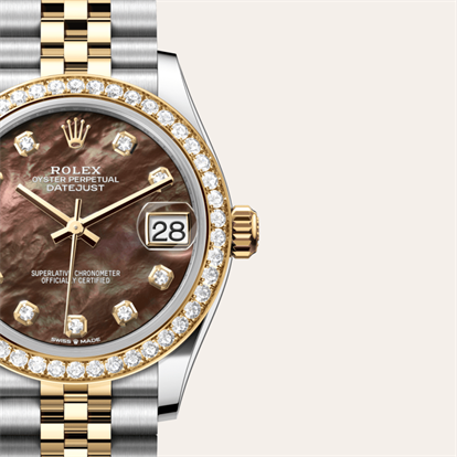 Datejust 31, Oyster, 31 mm, Oystersteel, yellow gold and diamonds watch