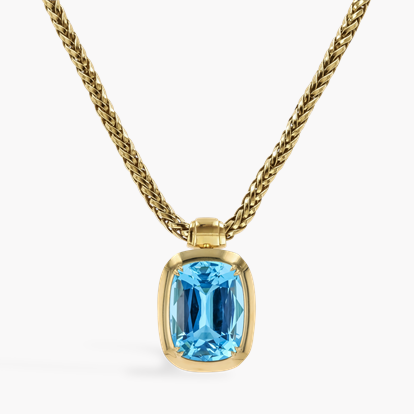Masterpiece Portrait Setting Lukusuzi Aquamarine Pendant 40.41ct in 18ct Yellow Gold