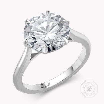 Classic Six-Claw 4.08ct Brilliant Cut Diamond Ring