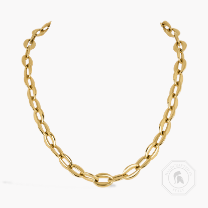 Valkyrie 0.066ct Diamond Oval Chain Link Small Necklace