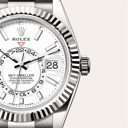 Sky-Dweller, Oyster, 42 mm, white gold watch