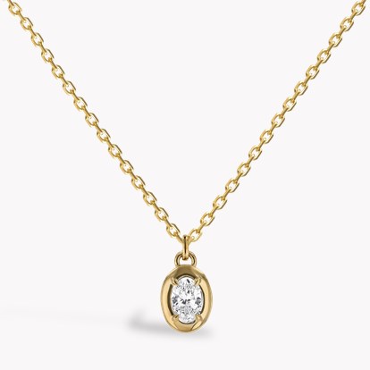Skimming Stone 0.70ct Diamond Pendant in 18ct Yellow Gold