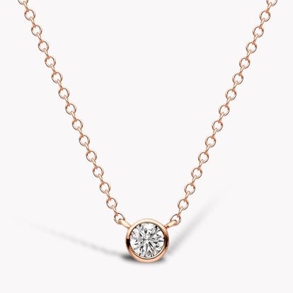 Brilliant Cut Diamond Pendant 0.40ct in 18ct Rose Gold
