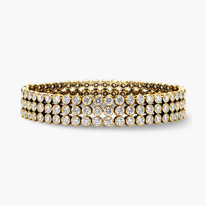 Masterpiece Brilliant Cut Diamond Bracelet 14.90ct in 18ct Yellow Gold