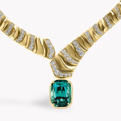 Masterpiece 26.91ct Lagoon Tourmaline Dune Necklace