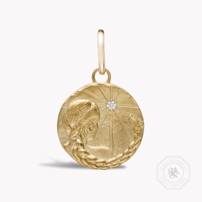 Virgo Pendant Charm 0.08ct in 18ct Yellow Gold