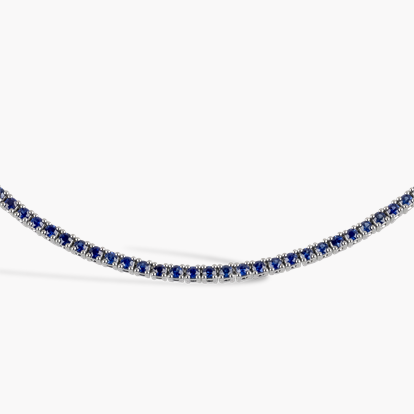 Brilliant Cut 6.72ct Sapphire Line Necklace
