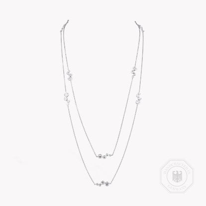 Bubbles Diamond Long Necklace 6.28ct in 18ct White Gold