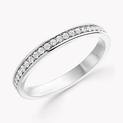 Brilliant Cut Diamond Half Eternity Ring 0.12ct in Platinum