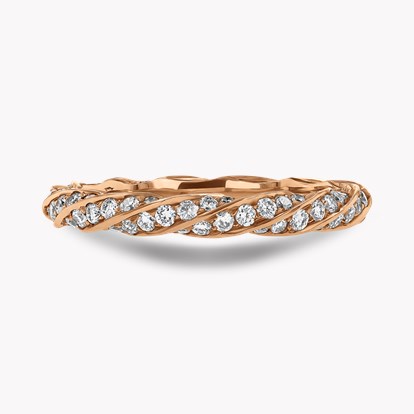 Contemporary Brilliant Cut 0.80ct Twist Eternity Ring