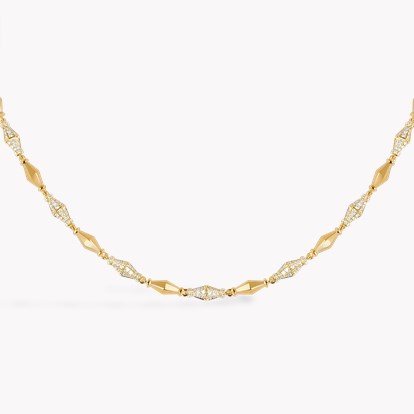 Cleopatra 3.744ct Diamond Gold Link 45cm Mini Necklace