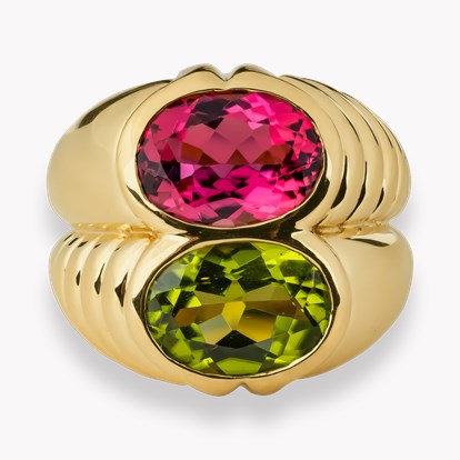 Bvlgari 1990s 5.27ct Tourmaline Bombé Ring
