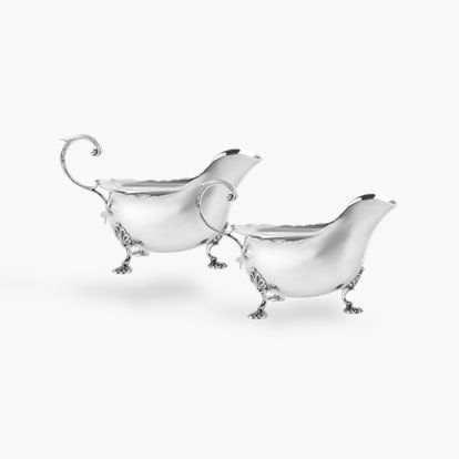 Victorian Silver Pair of Quarter-Pint Sauce Jugs