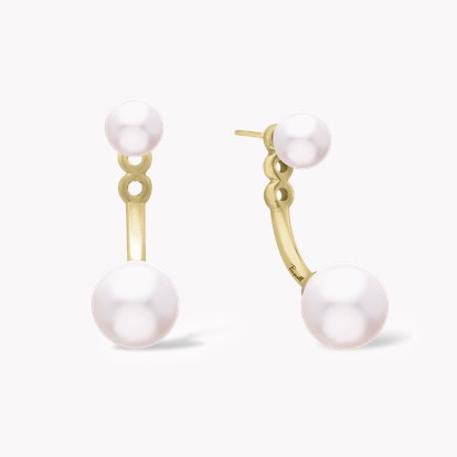 Celia Akoya Pearl Drop Earrings in 18ct Yellow Gold