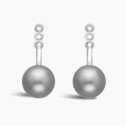 Tahitian Black Pearl Set in 18ct White Gold
