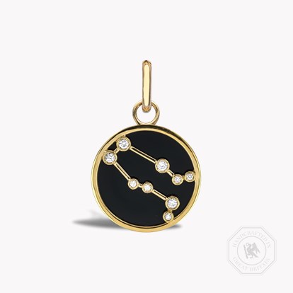 Constellation Diamond and Black Onyx Gemini Pendant Charm