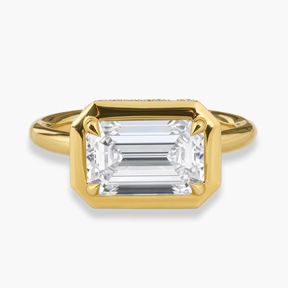 Skimming Stone Emerald Cut 2.75ct Diamond Ring
