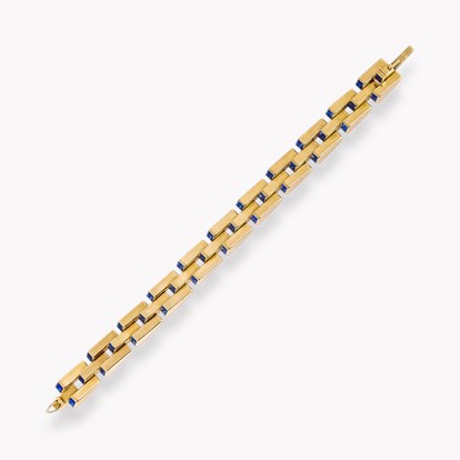 Cartier Square Step Cut 9.90ct Sapphire Bracelet