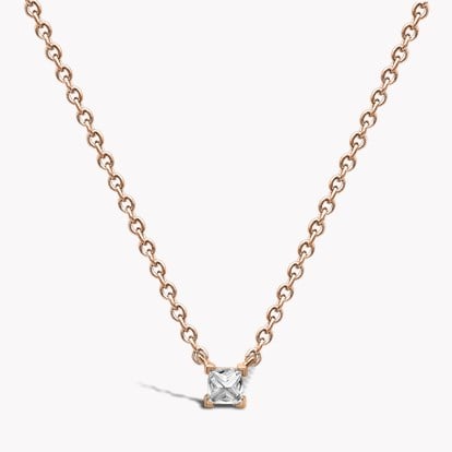 RockChic Diamond Solitaire Necklace 0.20ct in 18ct Rose Gold