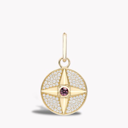 Spinel Pendant Charm in 18ct Yellow Gold