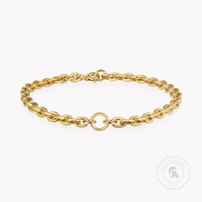 Chunky Trace Link Bracelet with Central Jump Ring