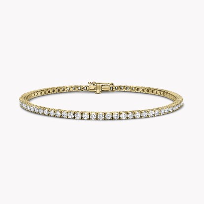 Contemporary Brilliant Cut Diamond Line Bracelet