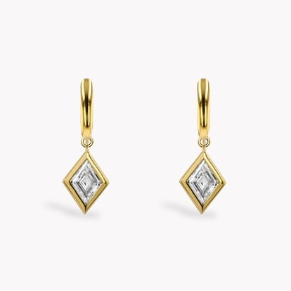 Lozenge Cut 1.27ct Diamond Drop Earrings