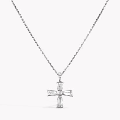 Greek Cross Pendant 0.94CT in Platinum and Diamonds
