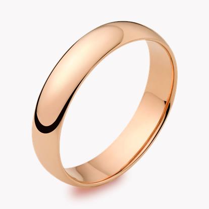 4mm Light Court Wedding Ring in 18ct Rose Gold