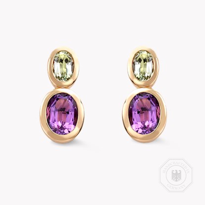 Amethyst Earrings 14.29ct in 18ct Rose Gold
