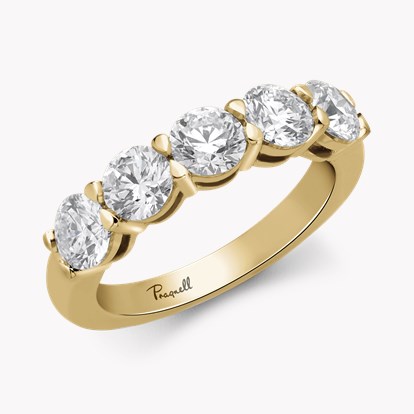 Five Stone Diamond Ring 2.00ct in 18ct Yellow Gold