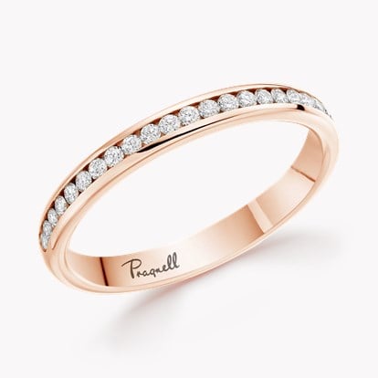 Brilliant Cut Diamond Half Eternity Ring 0.29ct in 18ct Rose Gold